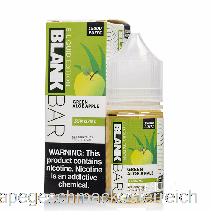 Grüner Aloe-Apfel – Leere Barsalze – 30 Ml, 35 Mg Vape-Geschmack